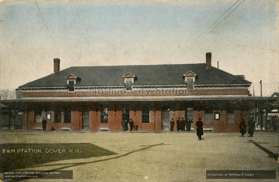 Postcard: Boston & Maine Station, Dover, New Hampshire